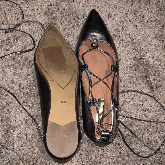 Halogen Owen bronze pointy toe Ghilles flats - Picture 3 of 9